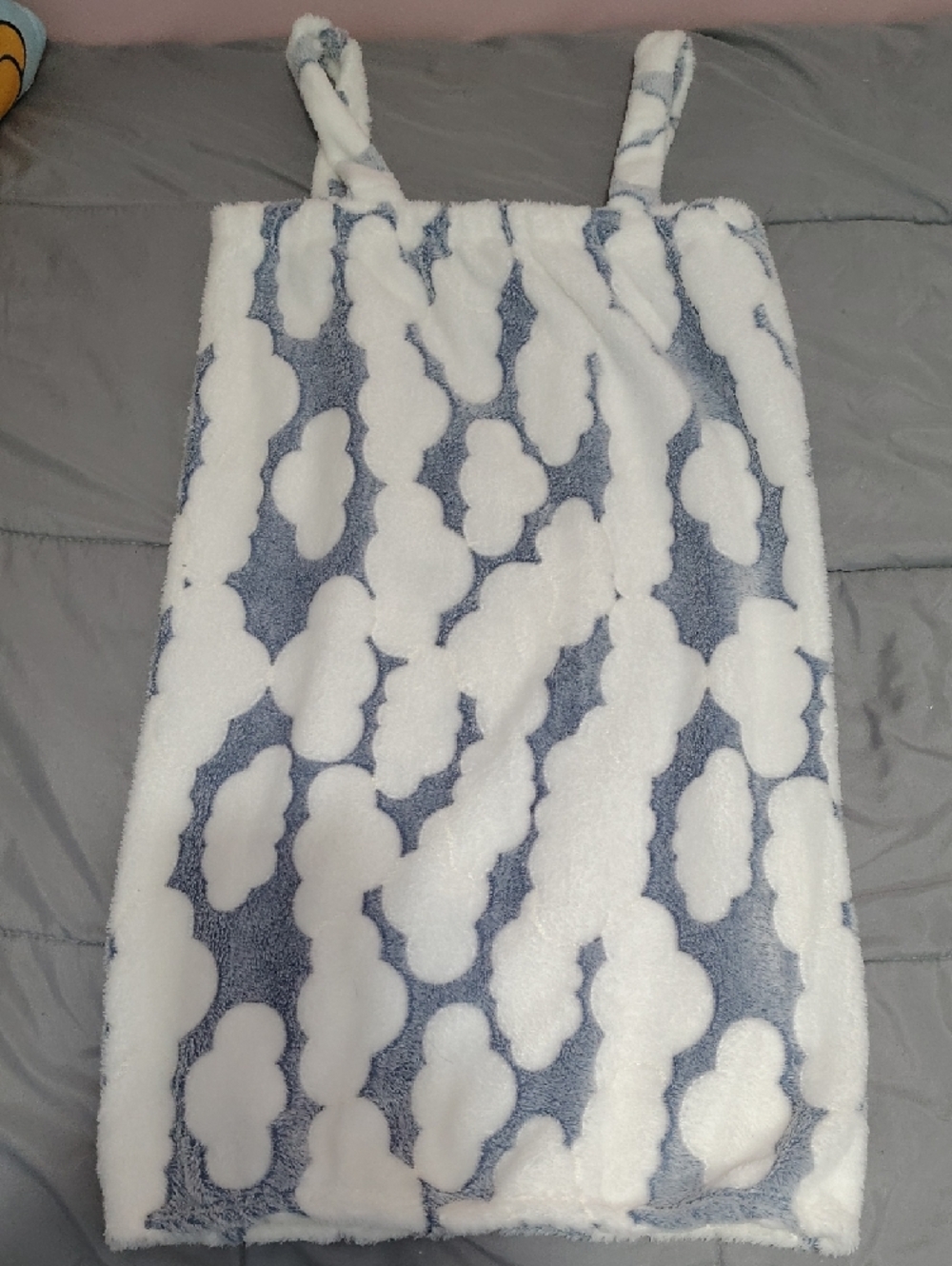 Plush Cloud Print Strap Robe - Picture 5 of 5
